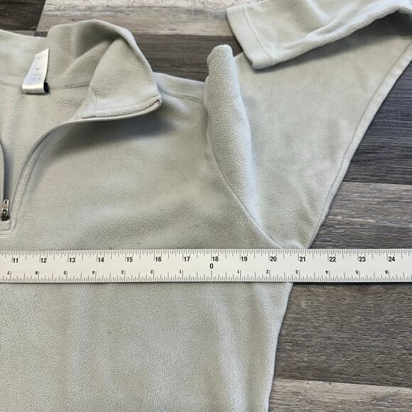 Patagonia Light Gray Womens L 1/4 Zip Mock Neck Fleece Pullover Jacket Gorpcore - Picture 5 of 7